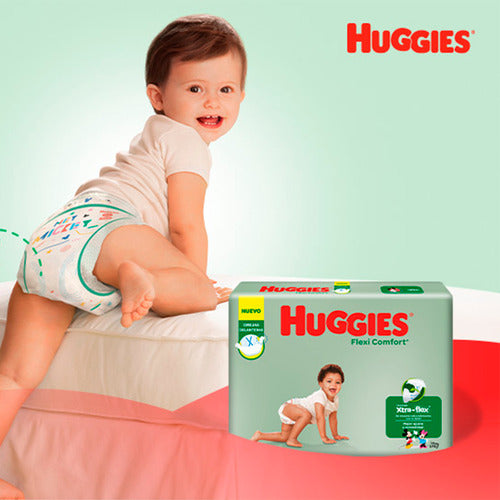 7736550004474 PAÑAL HUGGIES FLEXI COMFORT GDE. 60 UN.+T. HUMEDAS 48 UN.