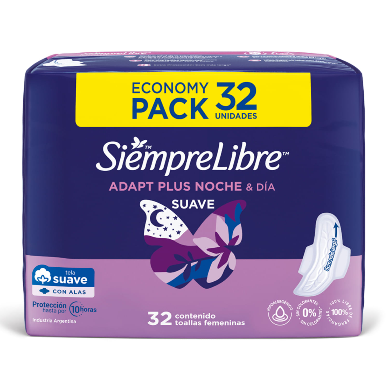 TOALLAS HIG. S. LIBRE ADAPT PLUS NOCHE/DIA T/S C/ALAS 32 UN.