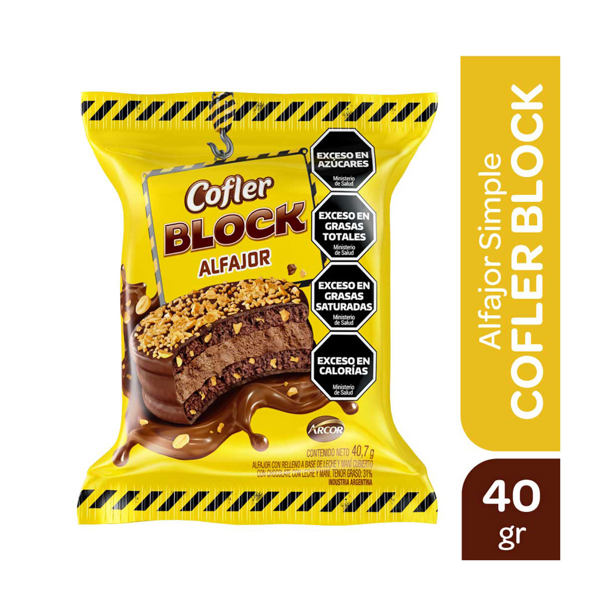 7790040143654 ALFAJOR ARCOR COFLER BLOCK 40 GRS. (1014365)