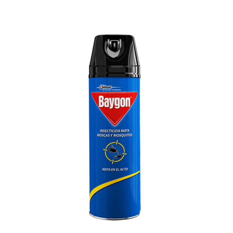 INSECTICIDA BAYGON MATA MOSCAS Y MOSQUITOS AER. 300 CC.