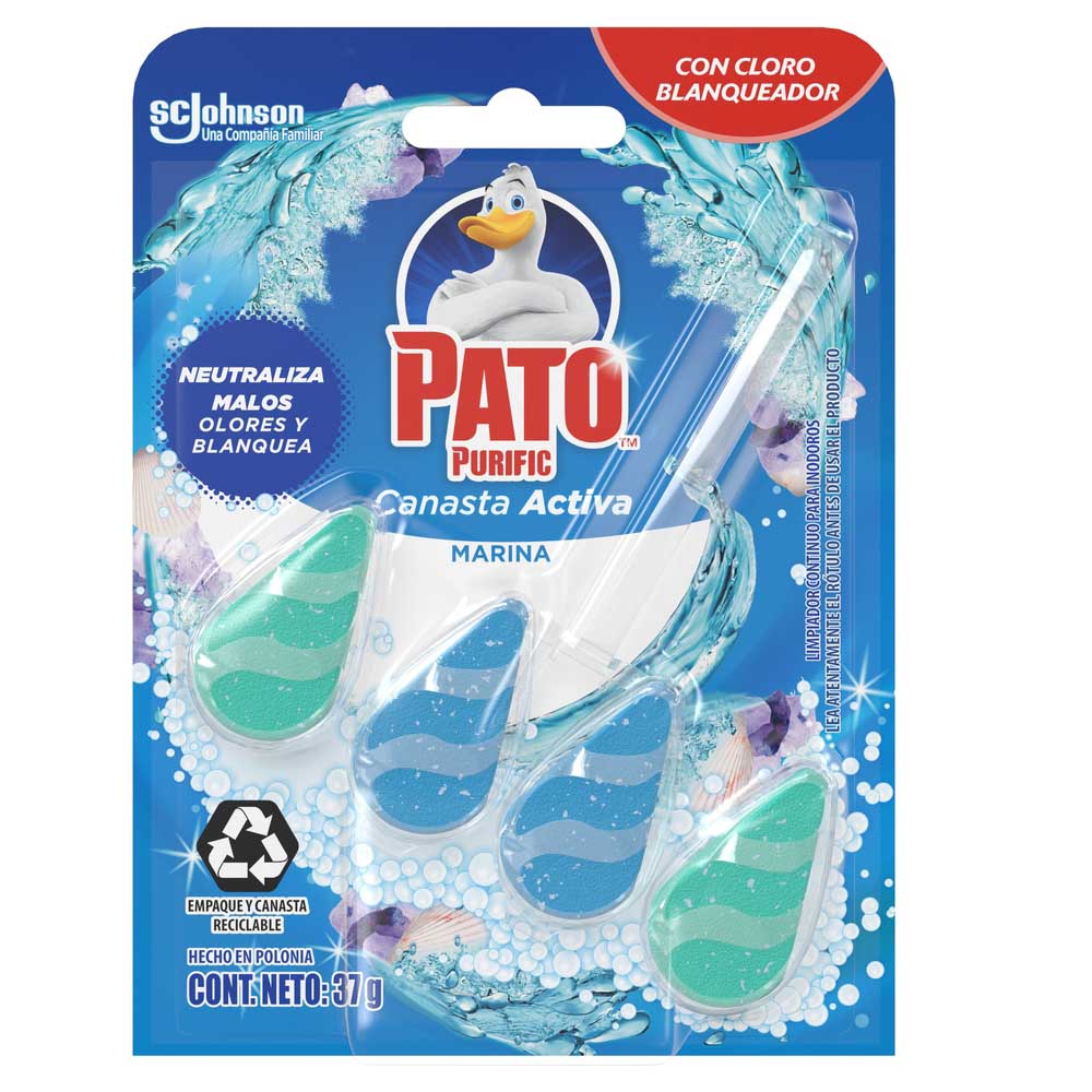 LIMPIADOR PATO PURIFIC CANASTA SOLIDA 37 GRS. MARINA (60579)