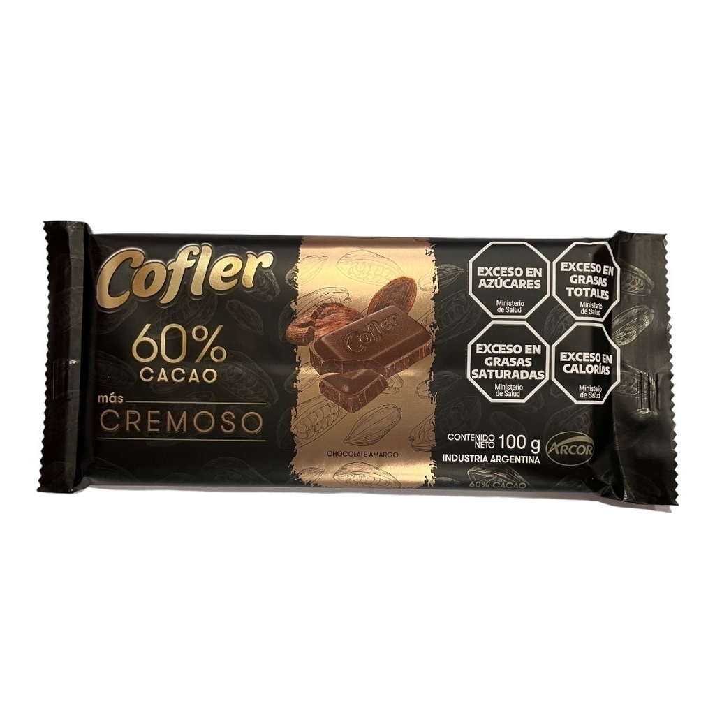 CHOCOLATE ARCOR COFLER 60% CACAO 100 GRS. CREMOSO