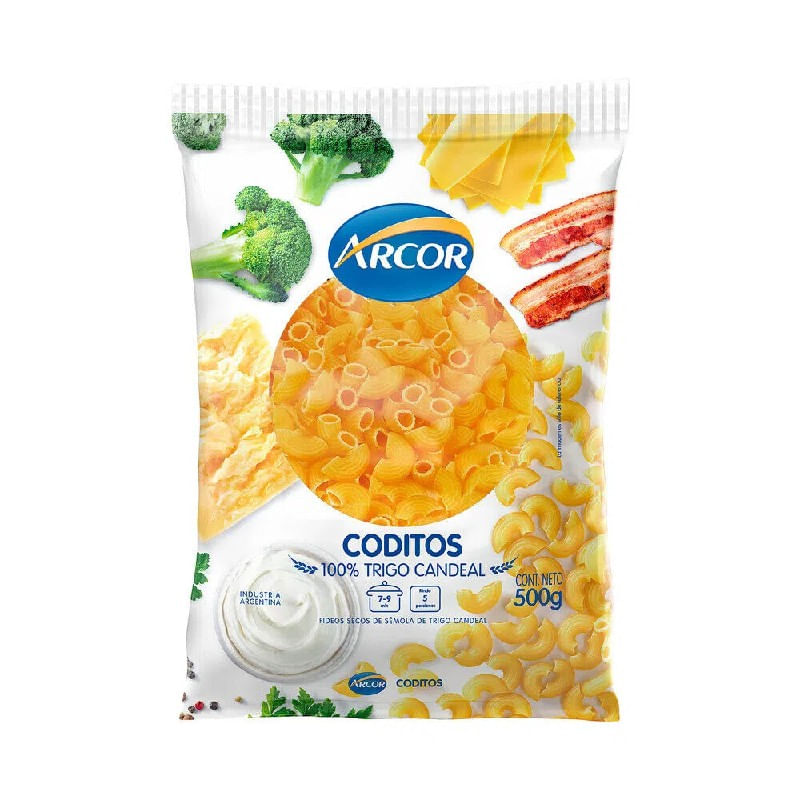 FIDEOS ARCOR SEM. DE TRIGO CANDEAL 500 GRS. CODITO (5043096)