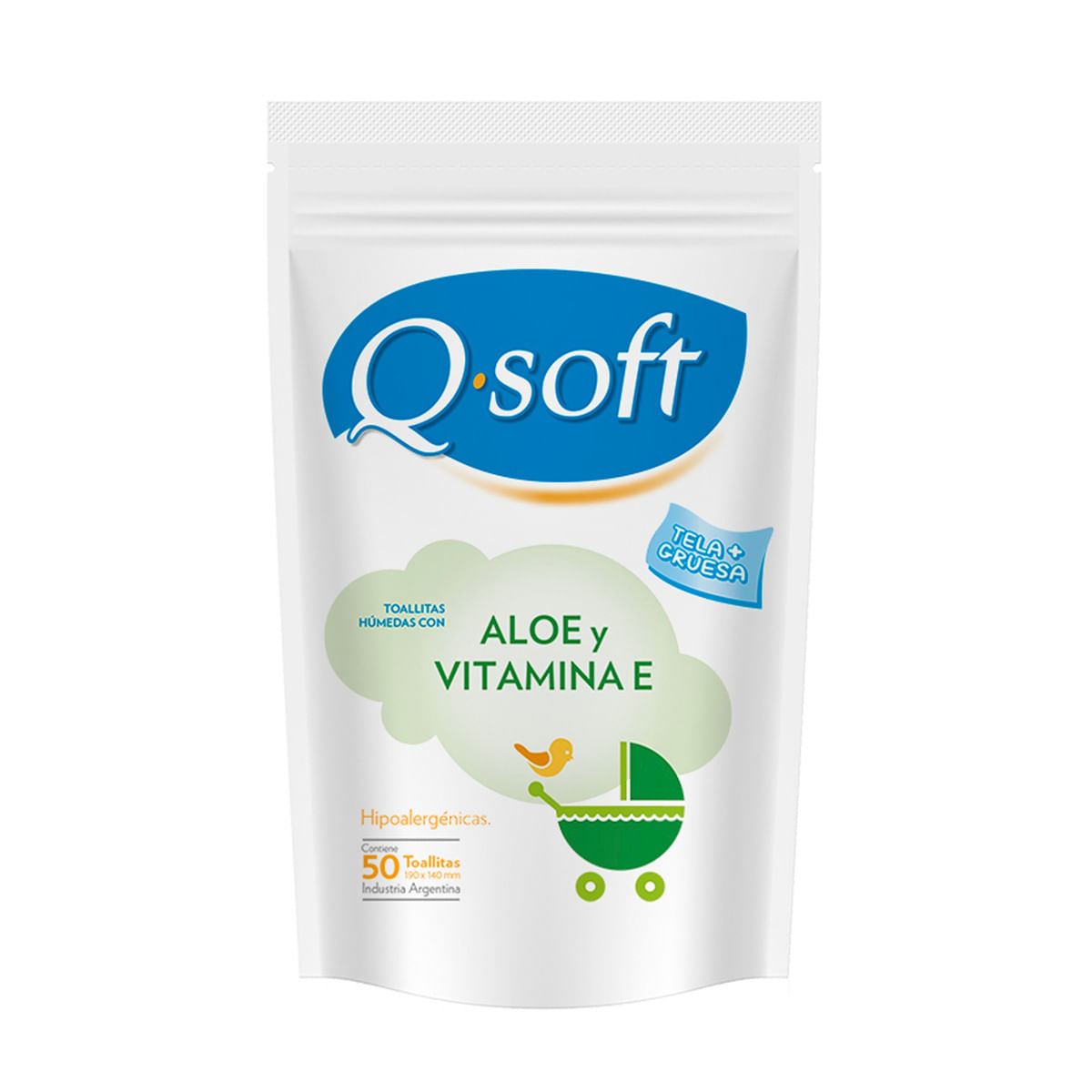 7790773086167 TOALLAS HUMEDAS Q-SOFT D.PACK 50 UN. ALOE VERA VIT. E (5861)