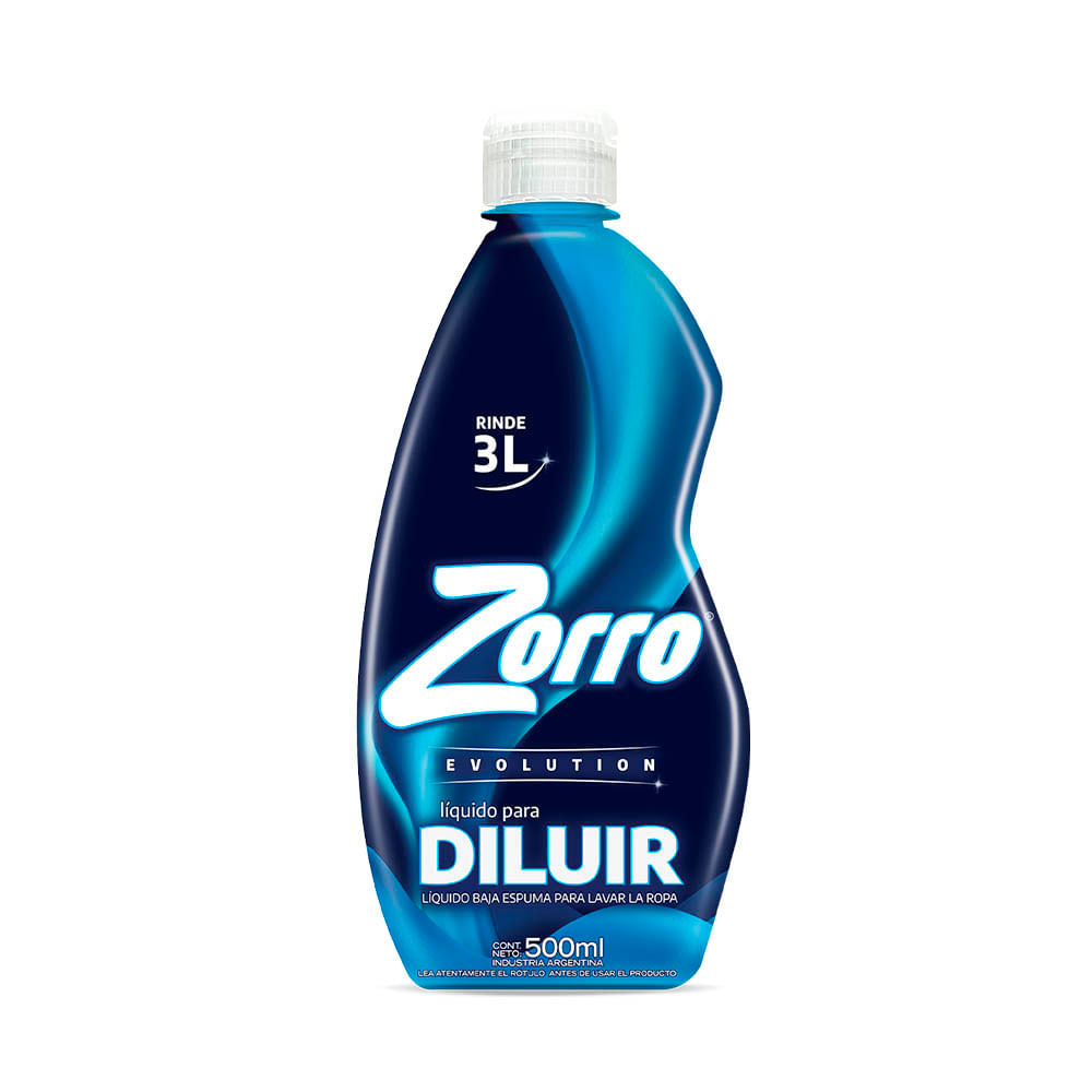 7790990001509 JABON LIQ. ZORRO MATIC EVOLUTION CONC. DILUIBLE BOT.. 500 ML. (47008)