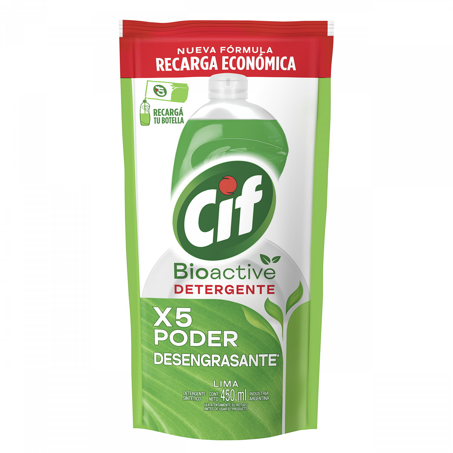 DET. LIQ. CIF BIOACTIVE D.PACK 450 ML. LIMA (68828918)