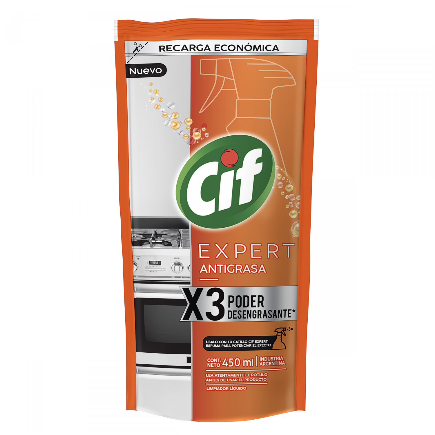 7791290795587 LIMPIADOR CIF ANTIGRASA EXPERT D.PACK 450 CC. (62734010)