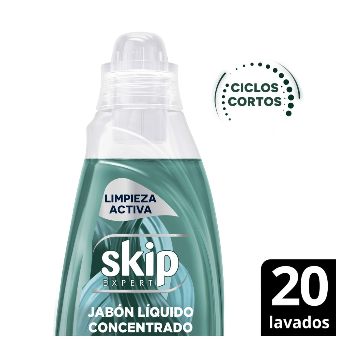7791290796409 JABON LIQ. SKIP CICLOS CORTOS 800 ML. LIMPIEZA ACTIVA (64977431)