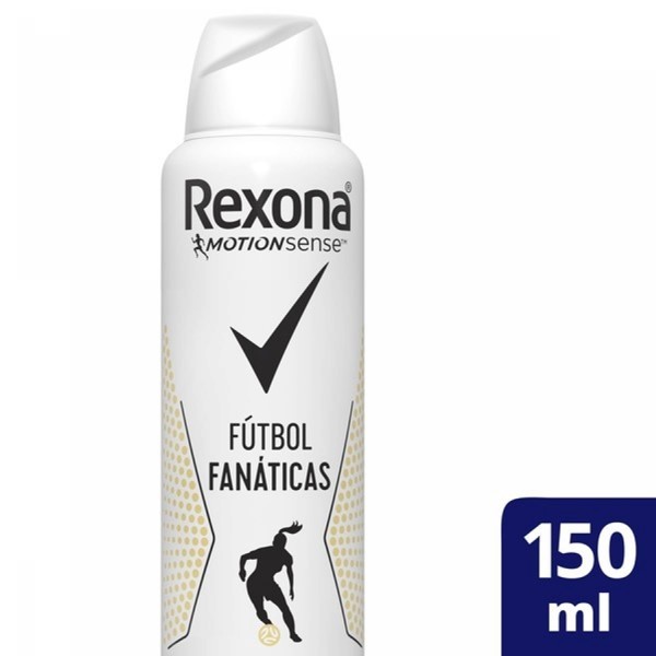 7791293041759 DESOD. AER. REXONA ANT. WOMEN 90 GRS. FUTBOL FANATICAS