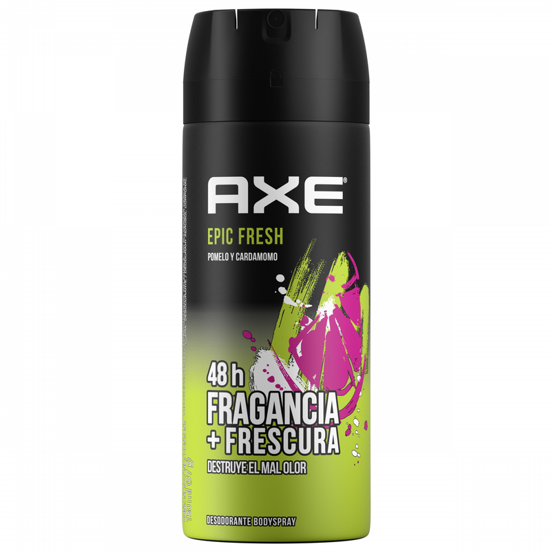 7791293044040 DESOD. AER. AXE EPIC FRESH 97 GRS. 48 HS. POMELO Y CARDAMOMO