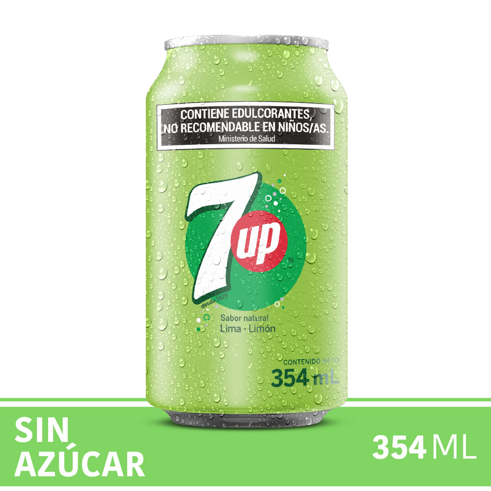SEVEN UP S/AZUCAR LIMA LIMON LATA 354 ML. (77973/21711)