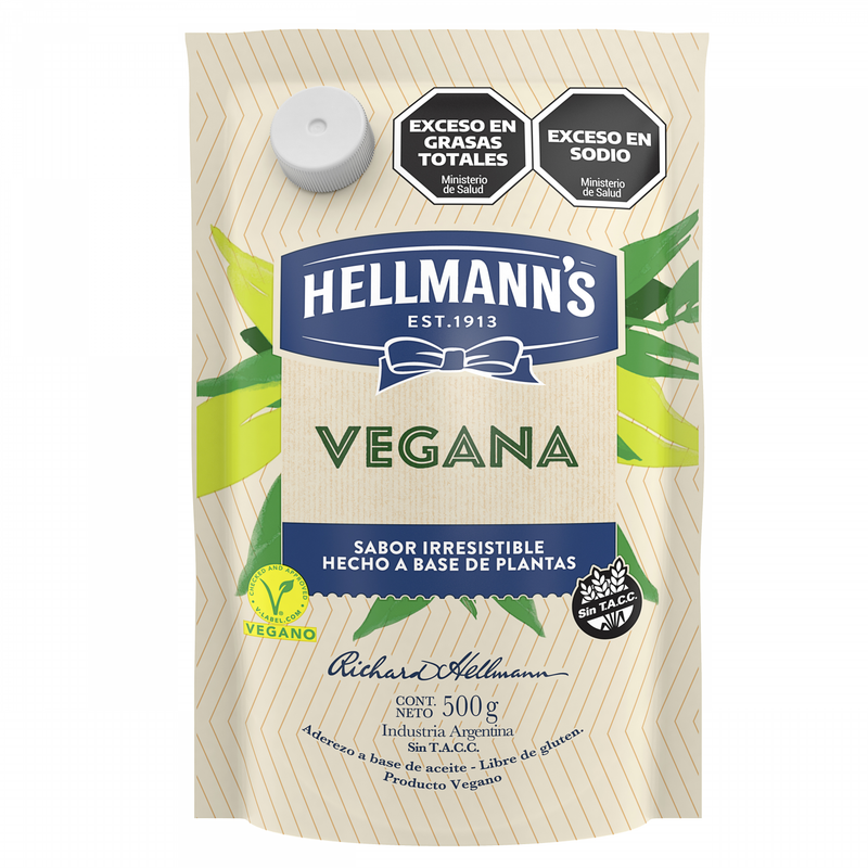 MAYONESA HELLMANN´S VEGANA S/TACC 500 GRS. (69682880)