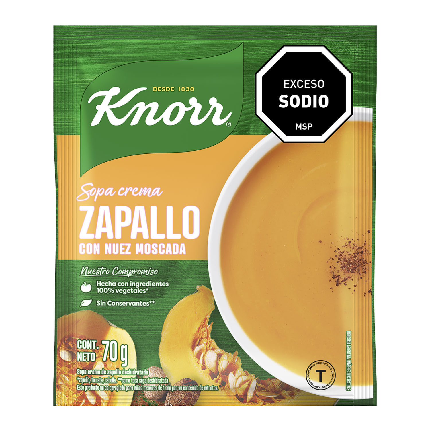SOPA KNORR CREMA ZAPALLO C/NUEZ MOSCADA 70 GRS. (69638346)