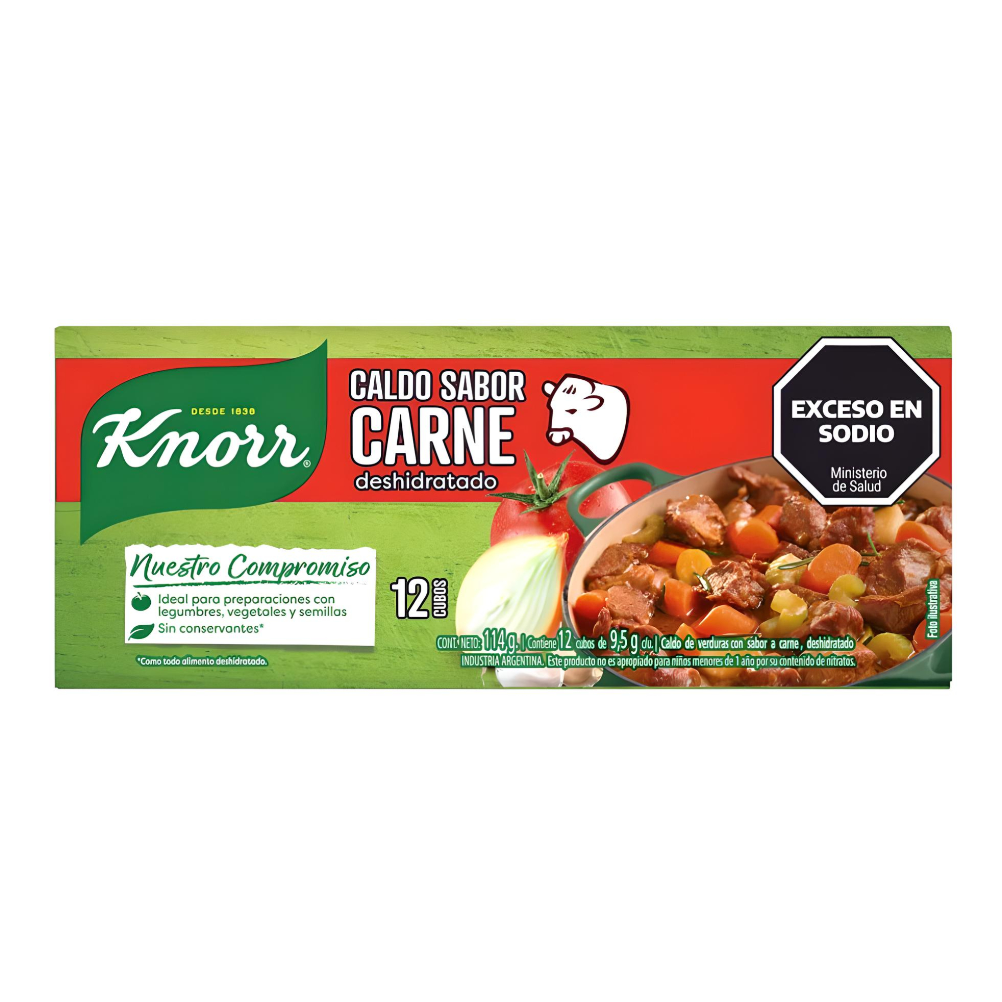 7794000006744 CALDOS KNORR 12 CUBITOS CARNE C/VEGETALES (62725190)