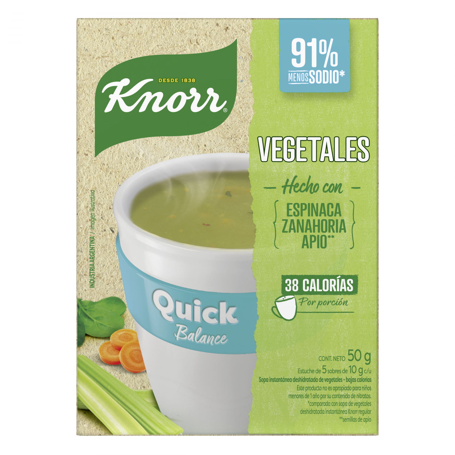 7794000006881 SOPA KNORR QUICK BALANCE 5 SOBRES VEGETALES