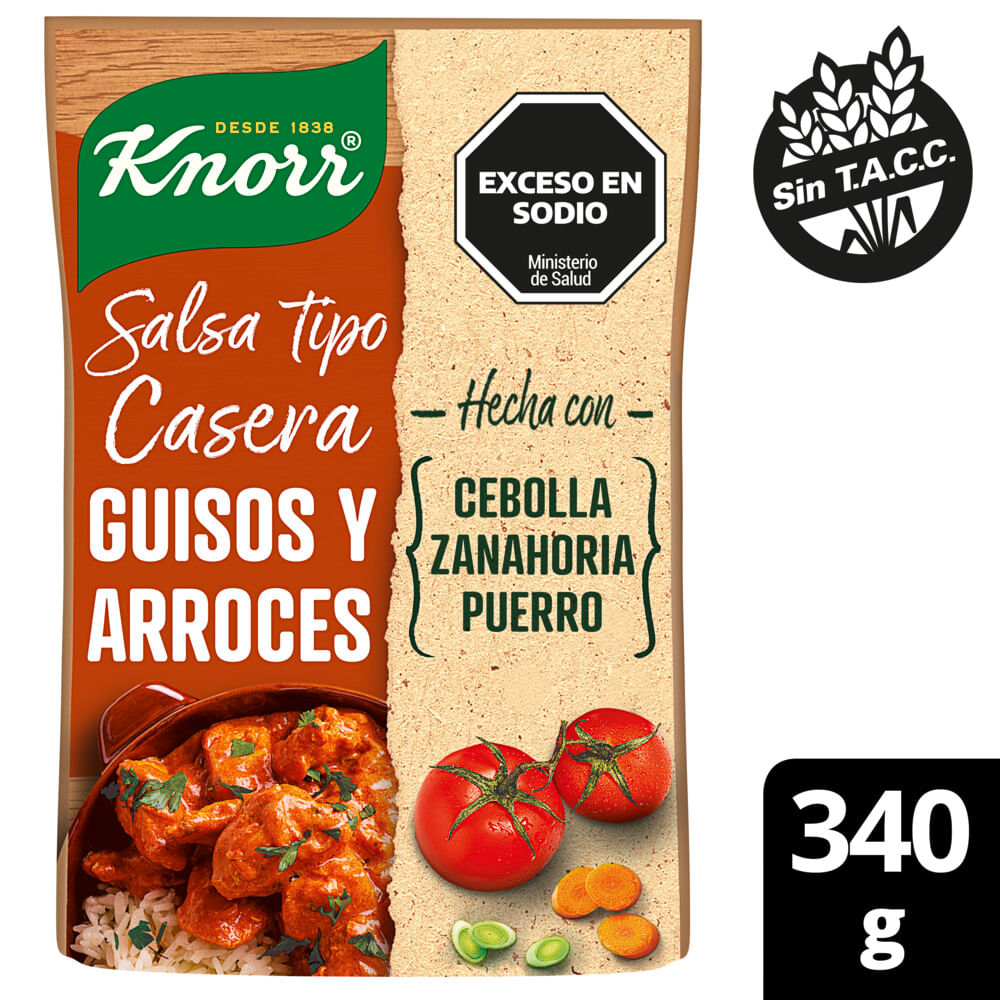 SALSA KNORR TIPO CASERA GUISOS Y ARROCES 340 GRS. (62677429)