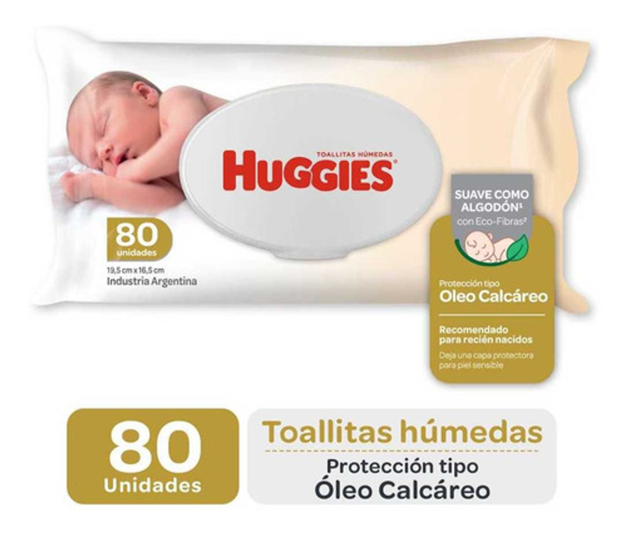 7794626011085 TOALLAS HUMEDAS HUGGIES R.NADIDO OLEO CALCAREO 80 UN.