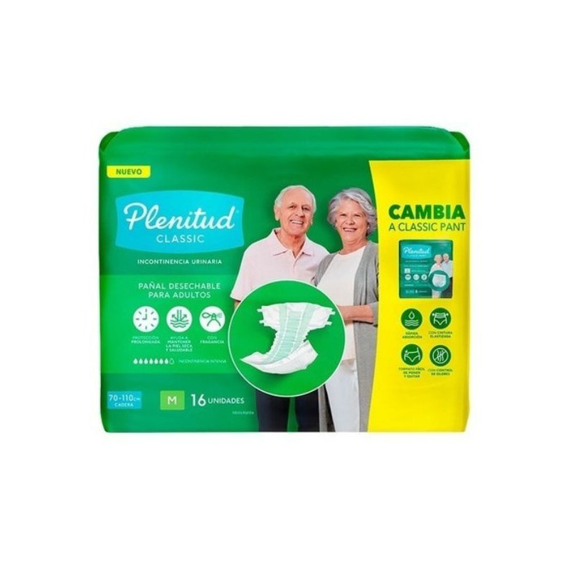 7794626011115 PAÑAL PLENITUD ADULTOS CLASSIC MED. 16 UN. (68793894)