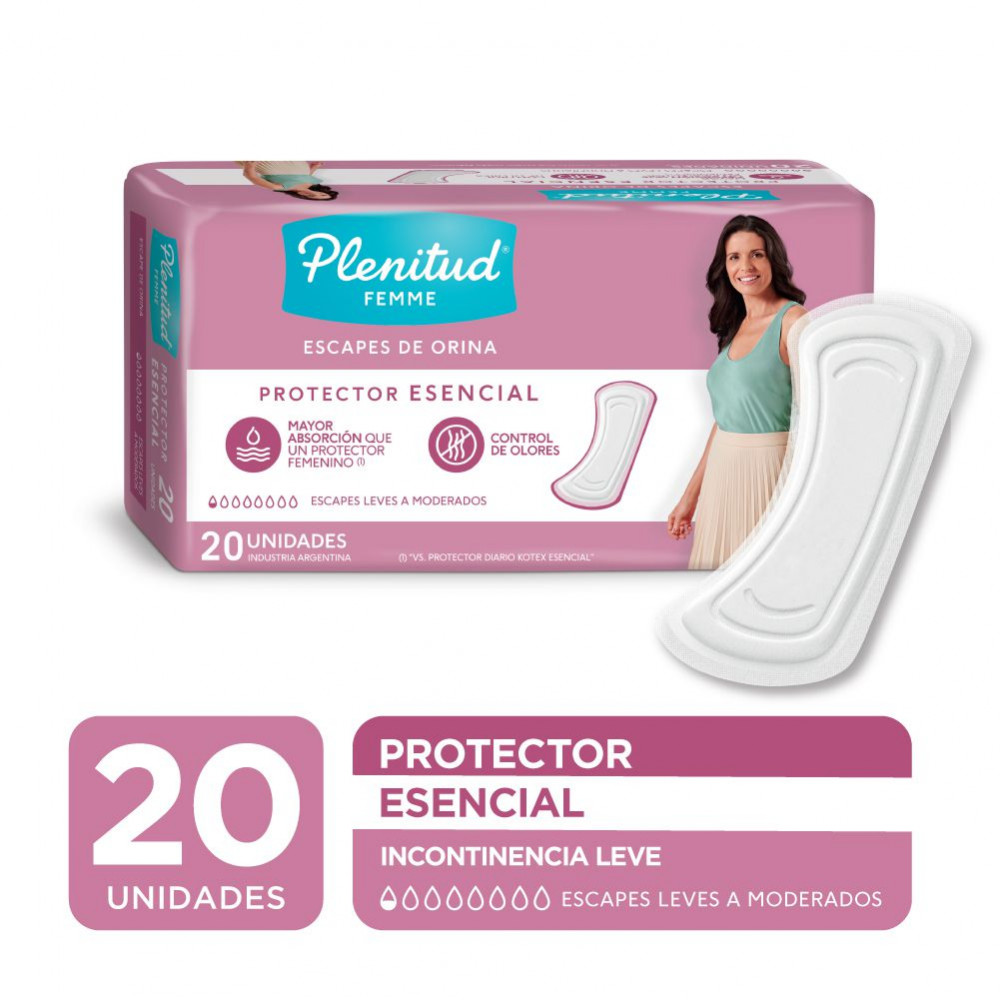 7794626011498 PROTECTOR DIARIO PLENITUD FEMME NORMAL ESENCIAL 20 UN. (64301024)