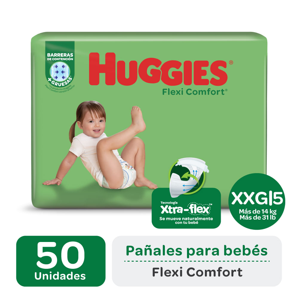 7794626012075 PAÑAL HUGGIES FLEXI COMFORT XXG 50 UN. (69728114)