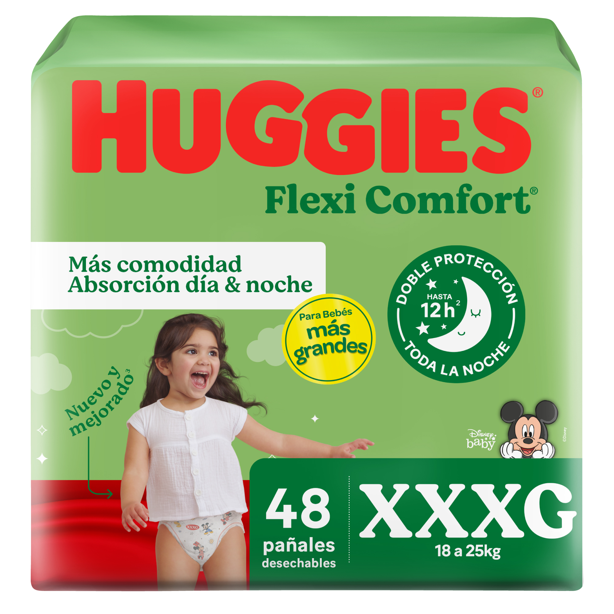 7794626012891 PAÑAL HUGGIES FLEXI COMFORT XXXG 48 UN. (69728115)