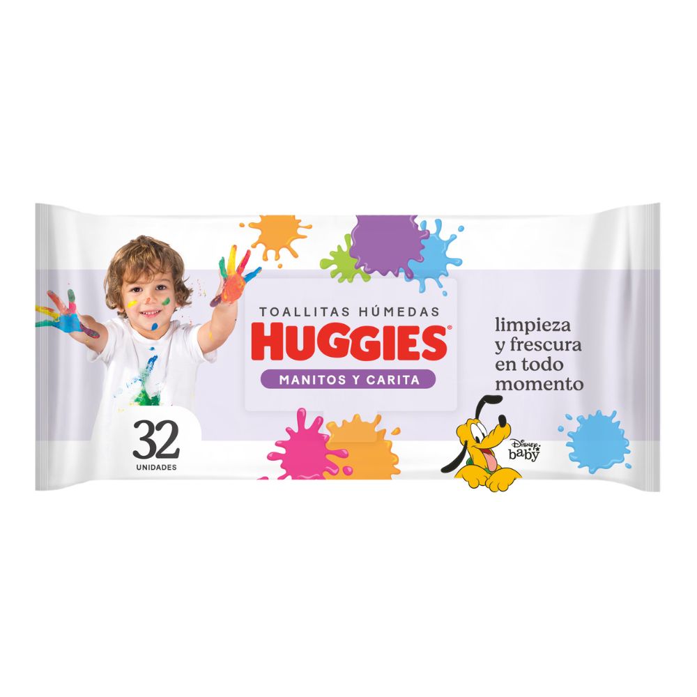 TOALLAS HUMEDAS HUGGIES MANITOS Y CARITA 32 UN. (64802595)