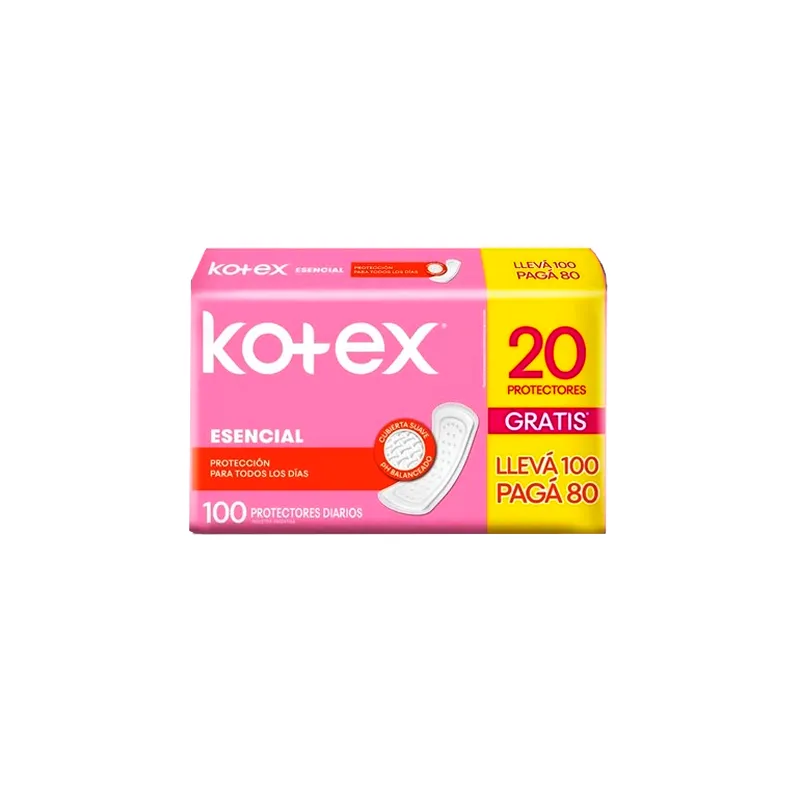7794626015229 PROTEC. DIARIO KOTEX ESENCIAL 100 UN. (OFERTA)