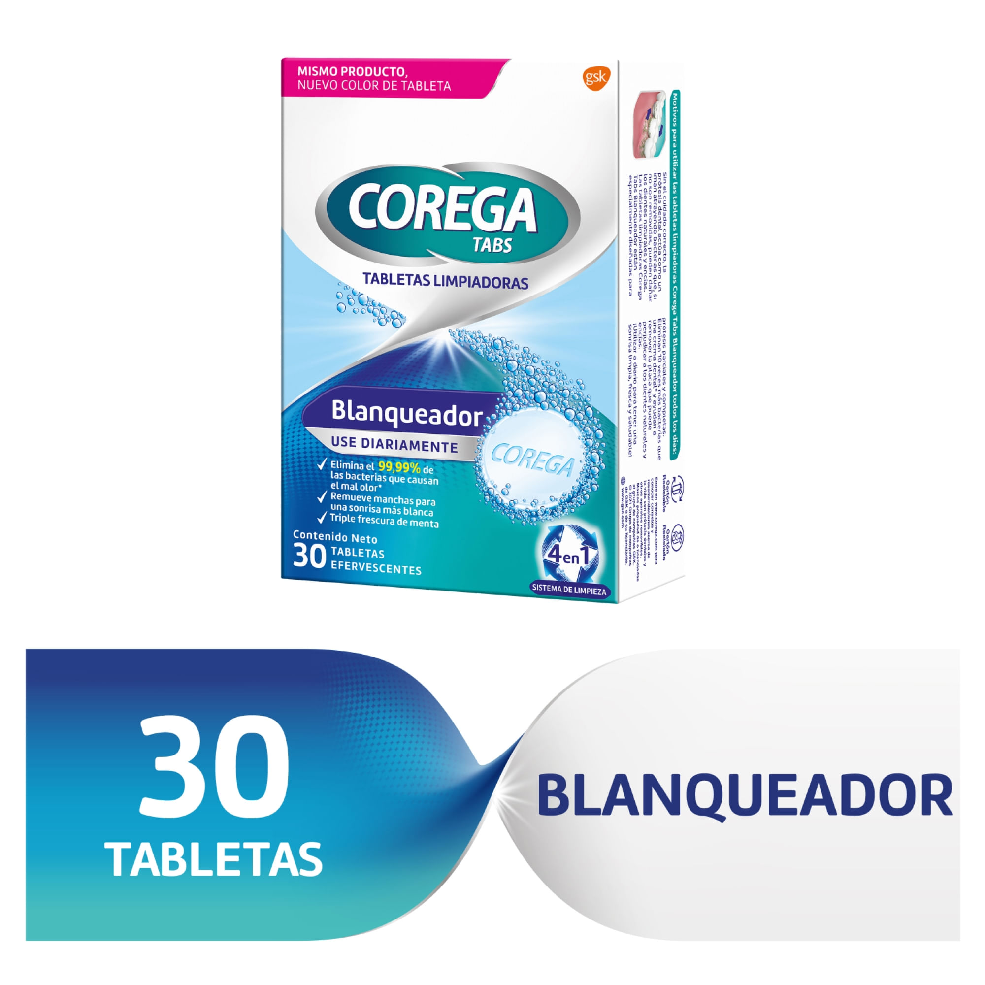 COREGA TABLETAS LIMPIADORAS 30 UN. (133514)