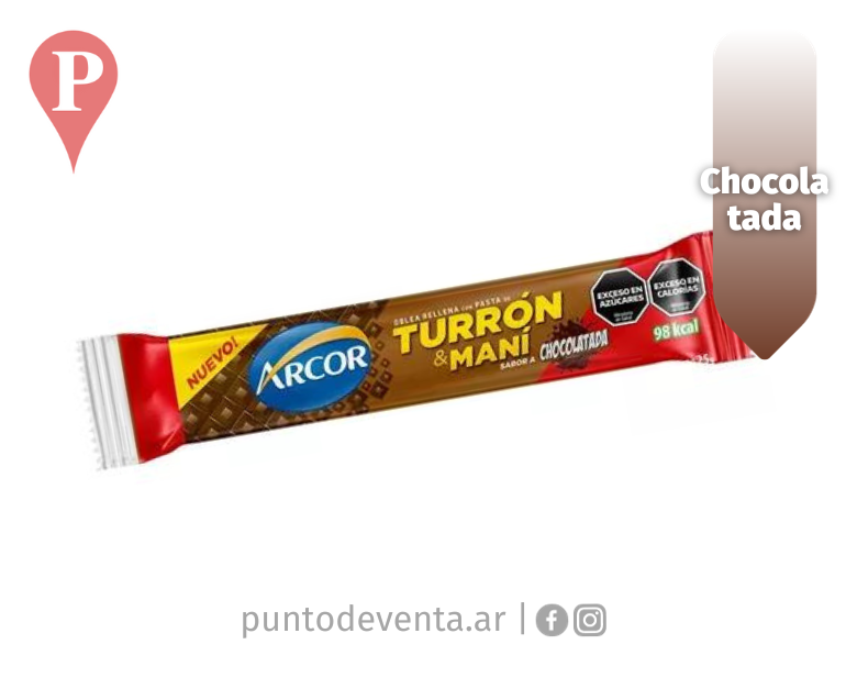 TURRON ARCOR 25 GRS. CHOCOLATADA (5042284)