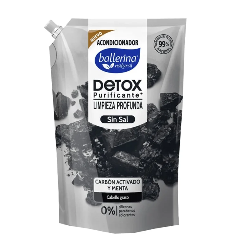 7804920007445 ACOND. BALLERINA DETOX S/SAL 750 ML. CARBON ACT. Y MENTA