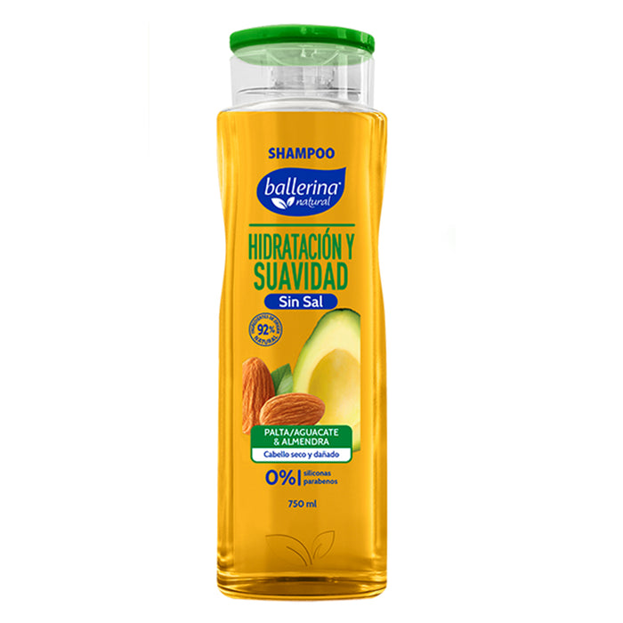 SHAMPOO BALLERINA DETOX S/SAL 410 ML. CARBON ACT. Y MENTA