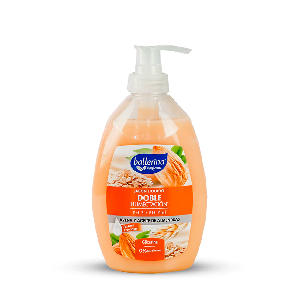 JABON BALLERINA LIQ. FCO. 350 ML. AVENA Y AC. DE ALMENDRAS