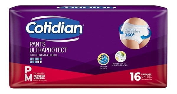 PAÑAL COTIDIAN PANTS ULTRA PROTECT P / M X 16 UN. (4823)