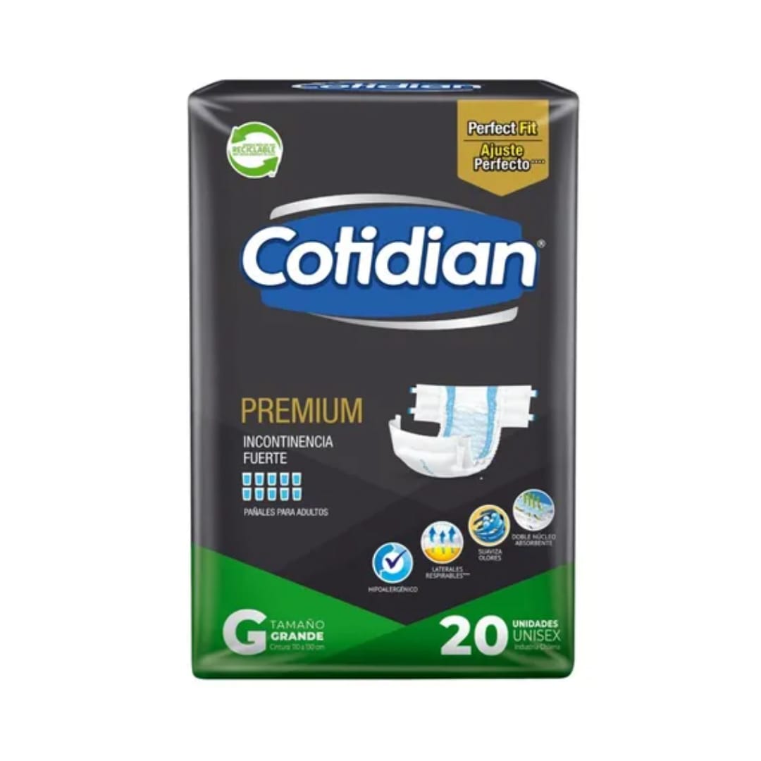 7806500775881 PAÑAL COTIDIAN PREMIUM GDE. 20 UN. (4409)