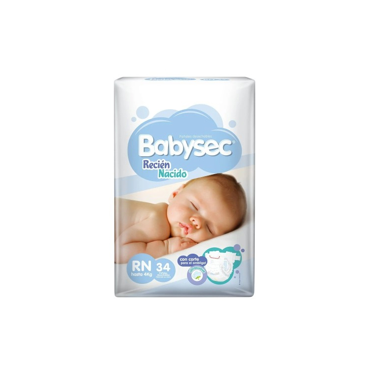 PAÑAL BABYSEC RECIEN NACIDO 34 UN. (3797)