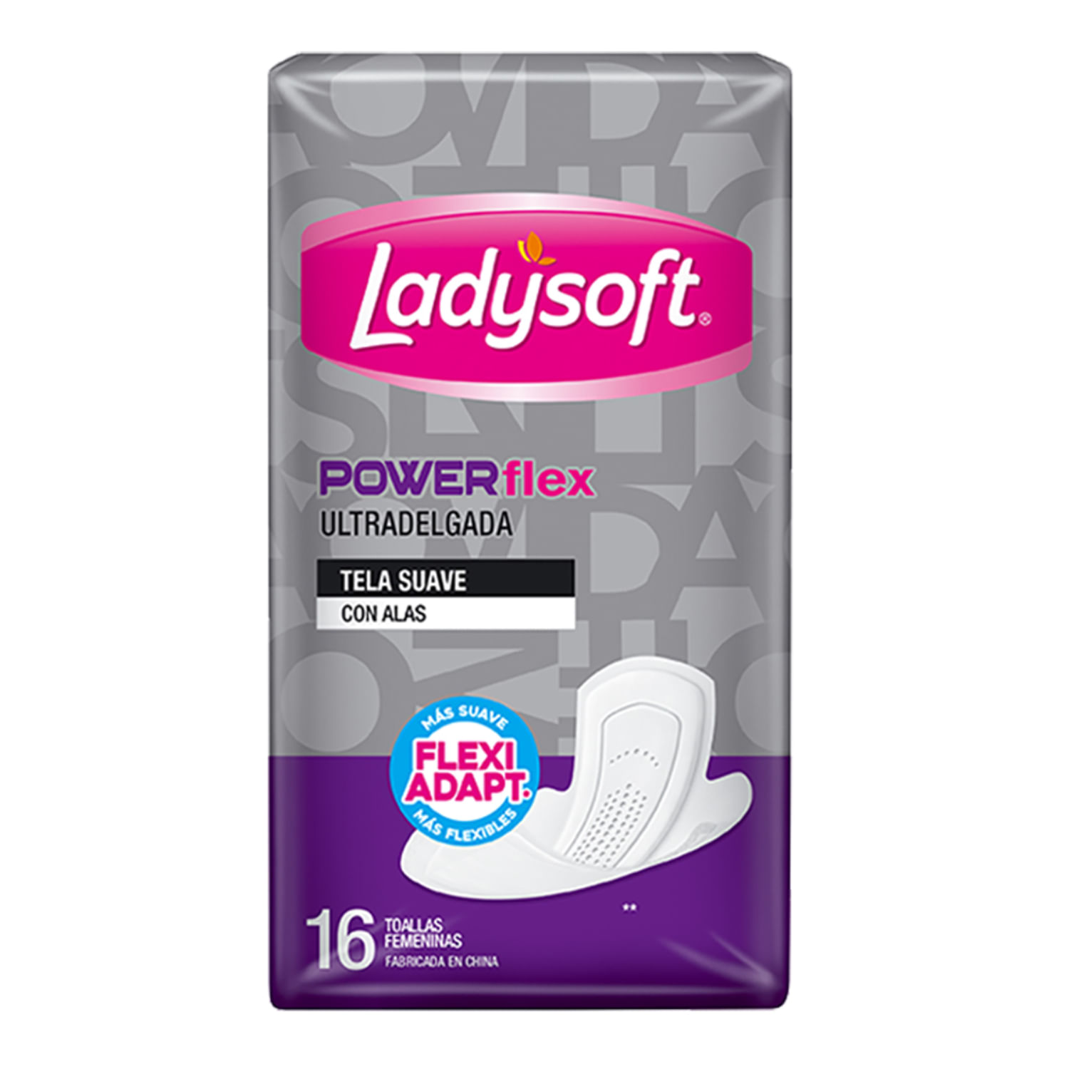7806500961079 TOALLAS HIG. LADYSOFT U.DELG. T/SUAVE C/ALAS POWERFLEX 16 UN