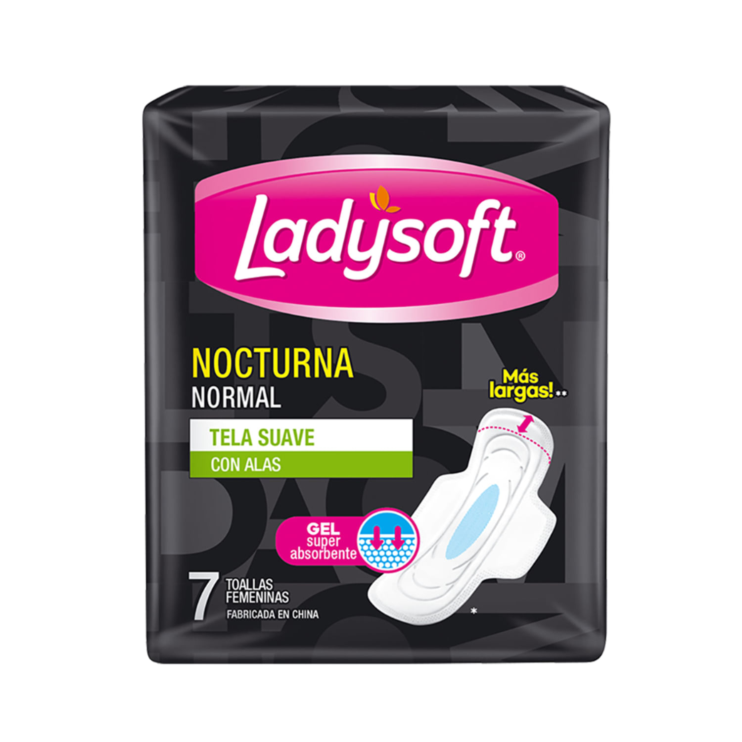 7806500962816 TOALLAS HIG. LADYSOFT NOCTURNA NORMAL C/ALAS 7 UN. (9818)