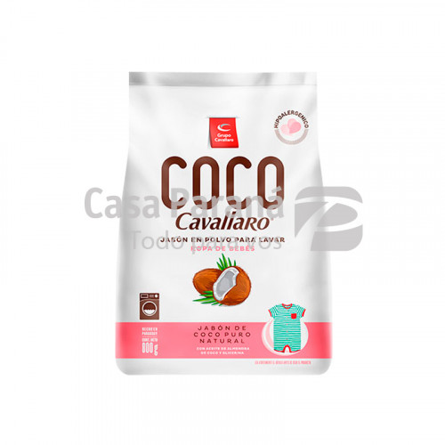 7840118218521 JABON EN POLVO CAVALLARO COCO 800 GRS. PARA BEBE (10021)