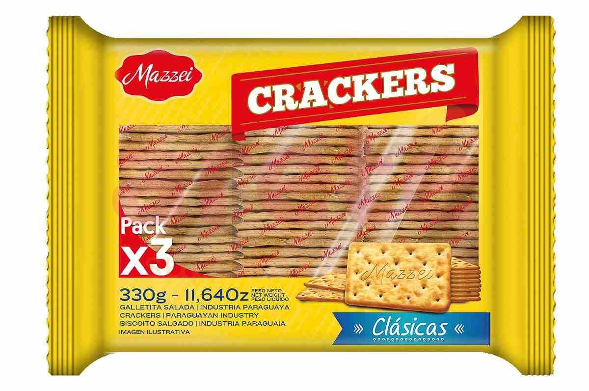 GALLETITA MAZZEI CRACKERS TRIPACK 330 GRS. CLASICA (58040)