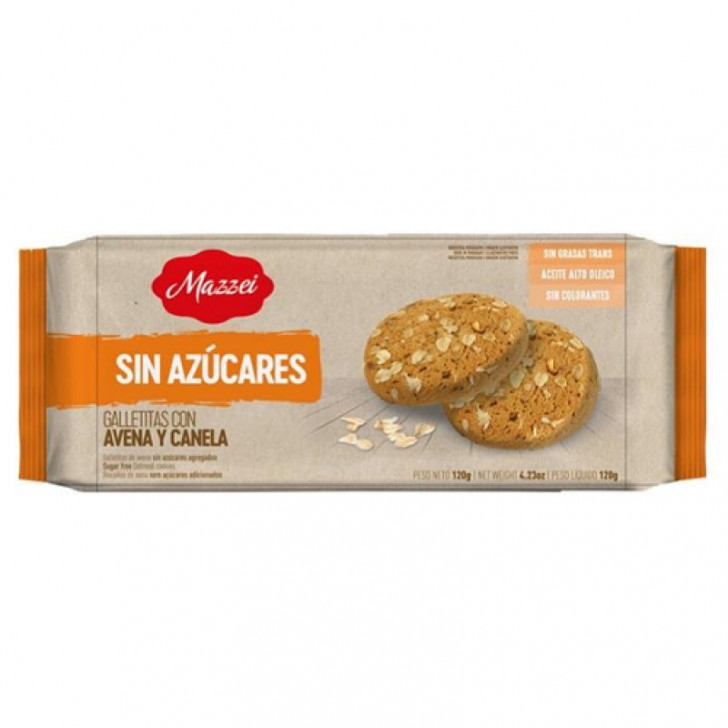 GALLETITA MAZZEI S/AZUCAR 105 GRS. AVENA Y CANELA (58051)