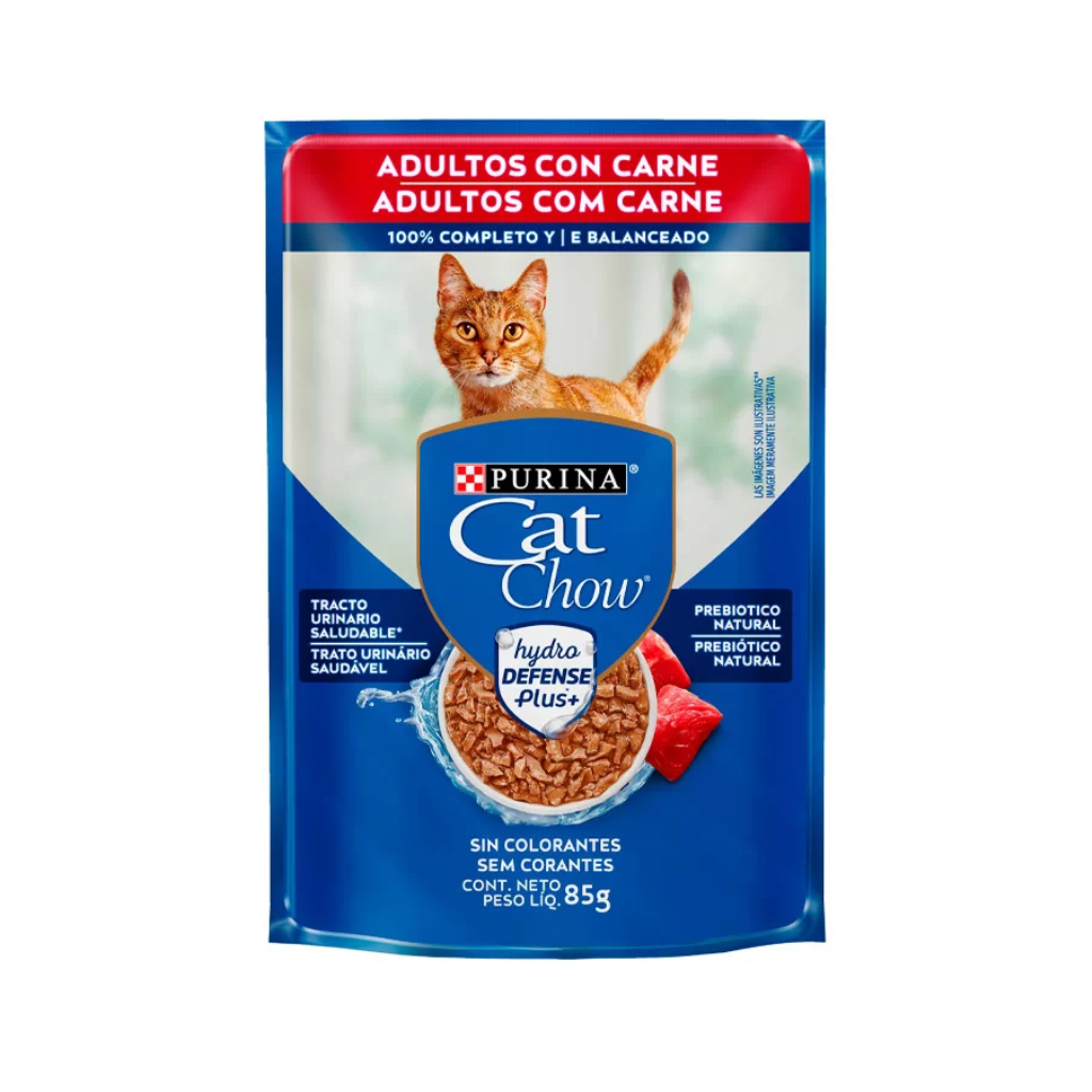 ALIM. P/MASCOTAS CAT CHOW ADULTOS 85 GRS. CARNE (9710)