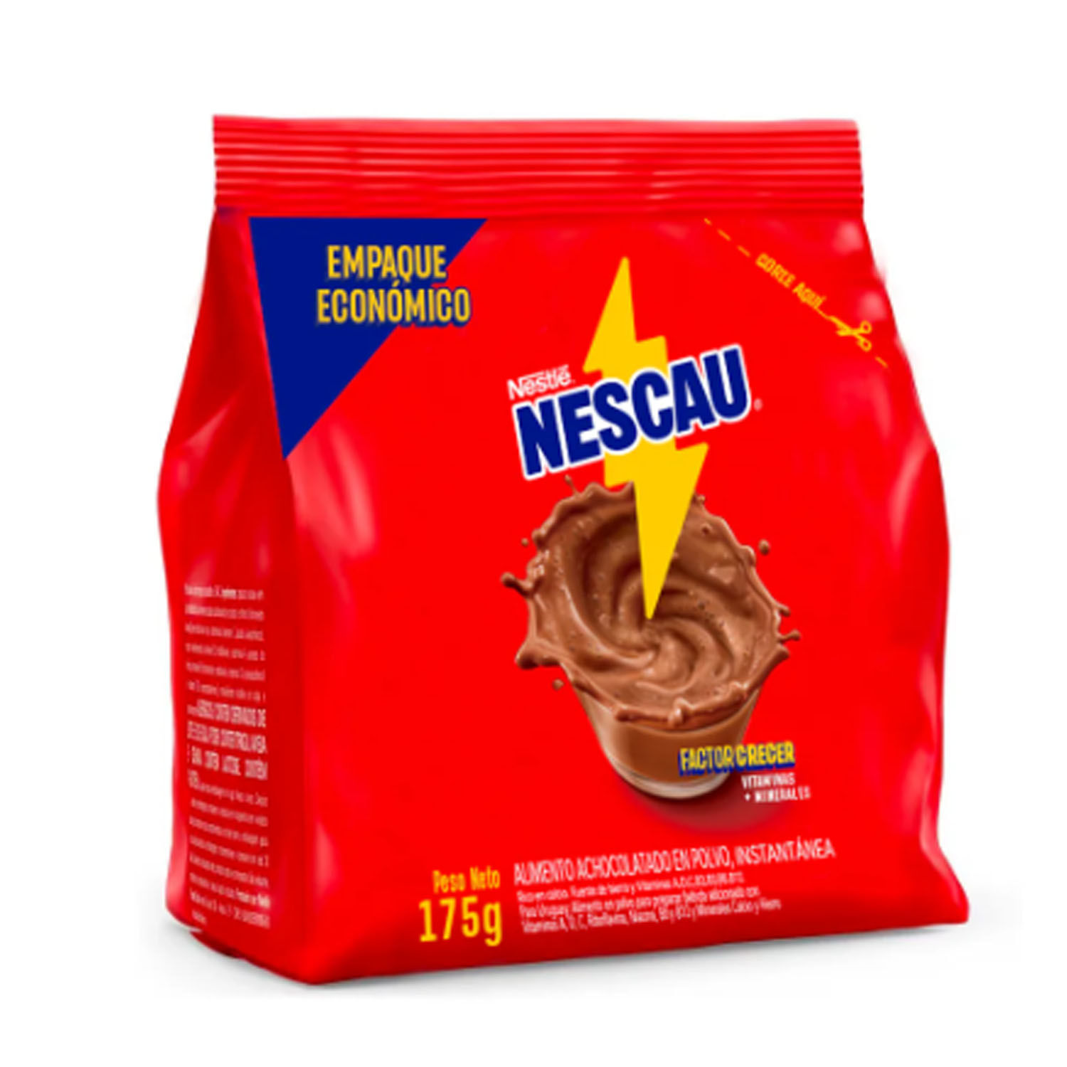 7891000325537 ALIMENTO ACHOCOLATADO NESCAU FACTOR CRECER 175 GRS.