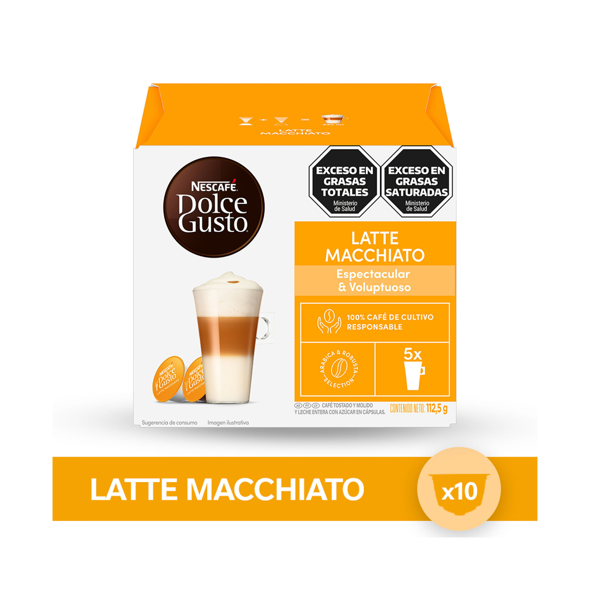 CAFE NESCAFE DOLCE GUSTO LATTE MACCHIATO 10 CAP. 112 GRS (12614310)