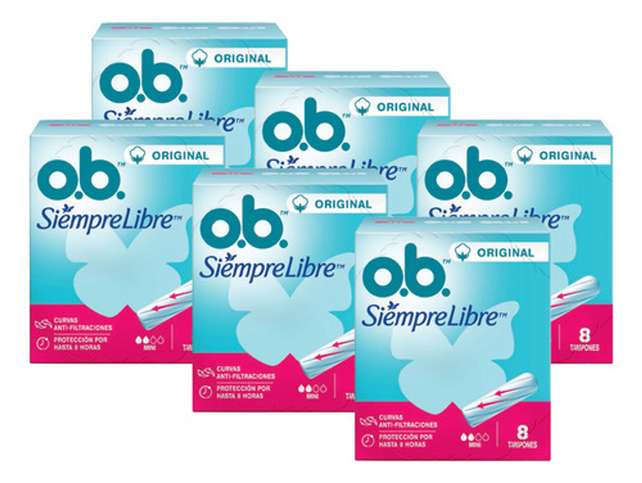 7891010254766 TAMPONES O.B. 8 UNIDADES MINI (556769)
