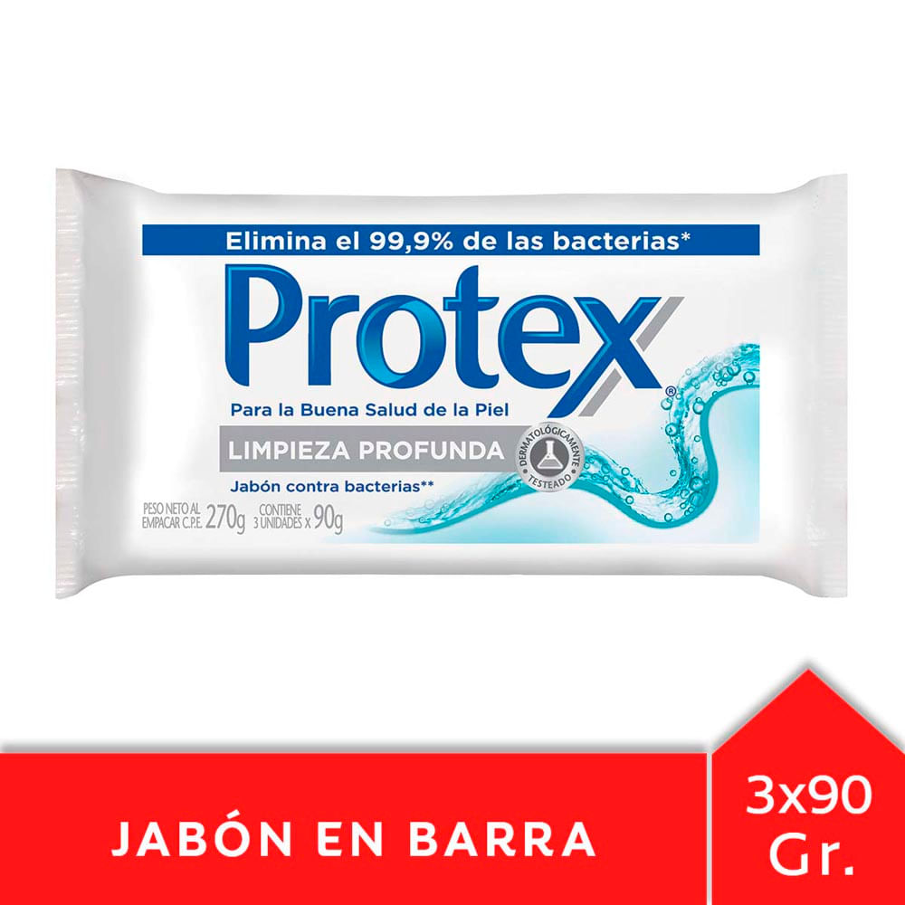 JABON PROTEX 90 GRS. X 3 UN. LIMP. PROF. (61015947)