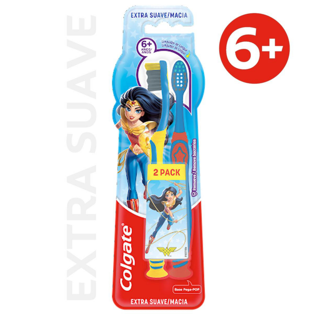 CEPILLO DENTAL COLGATE 6+ AÑOS BATMAN/M. MARAVILLA X 2 UN.