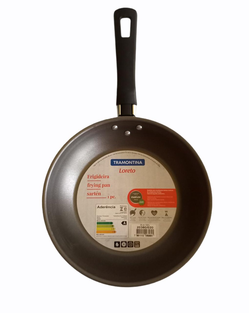 SARTENES ALUM. TRAMONTINA LORETO STARFLON GRIS 20 CMS. 20380/020 (51889)