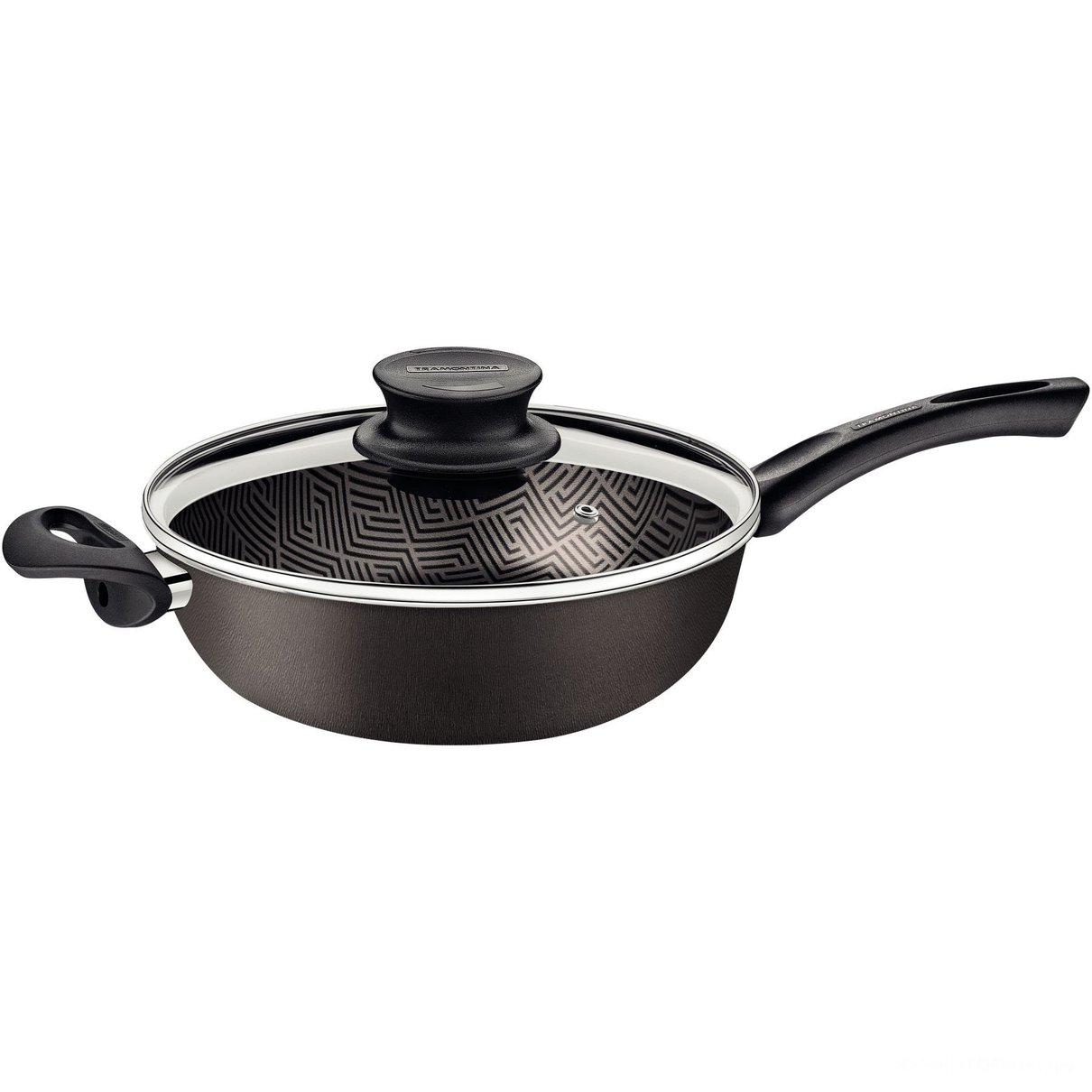 WOK ALUM. TRAMONTINA PARIS STARFLON C/TAPA 26 CMS. NEGRO (59904)