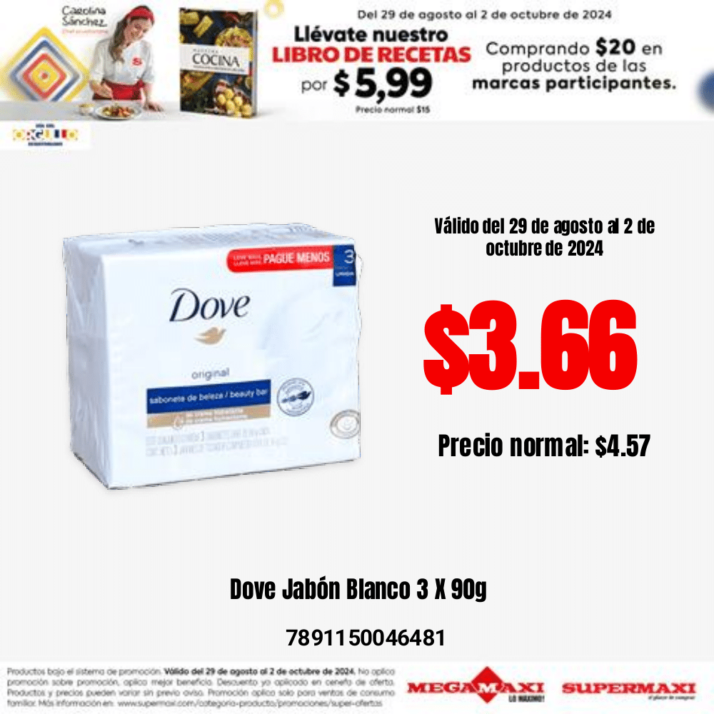 7891150046481 JABON DOVE 90 GRS. X 3 UN. ORIGINAL (64312840)