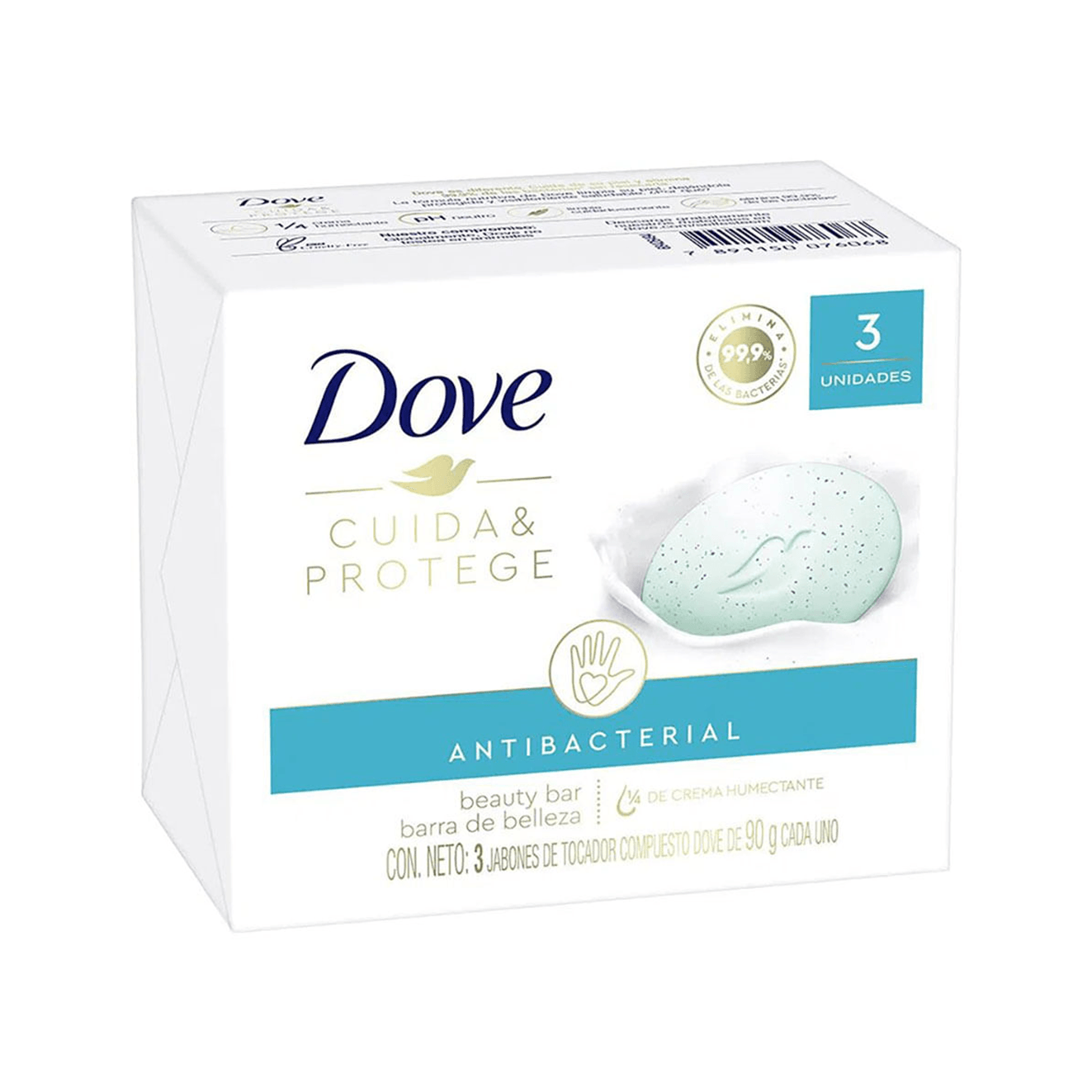 7891150076068 JABON DOVE 90 GRS. X 3 UN. CUIDADO ANTIBACTERIAL (64312851)
